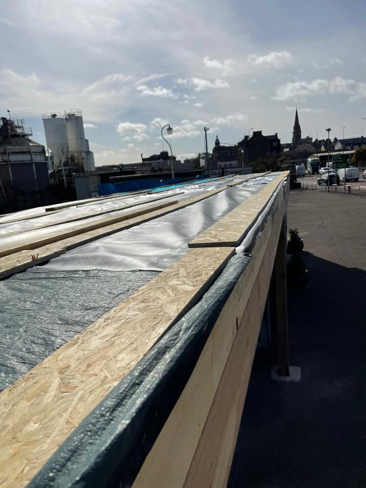 Cabin roof repairs and new carport in Dundee