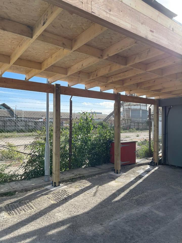Cabin roof repairs and new carport in Dundee