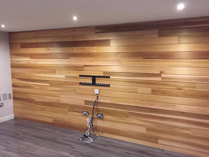 Cedar feature wall for Mr & Mrs Thomson, Brightons