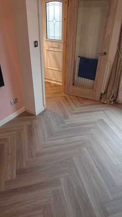 Kahrs vinyl herringbone flooring fitted in Brightons this week