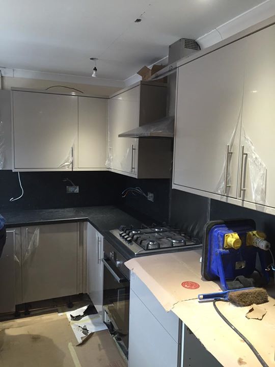 Kitchen and Bathroom installation done this week with James Mochrie