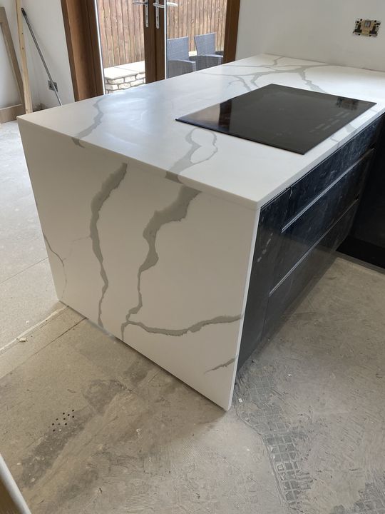 Minerva Solid Surface worktop installation in Erskine