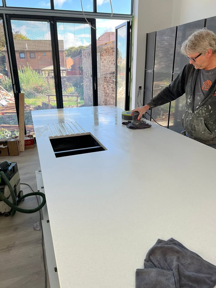 Minerva worktops fitted in Broxburn