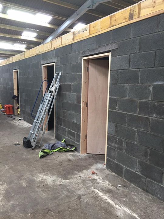 New doors and frames at Riding Arena, Tarbrax
