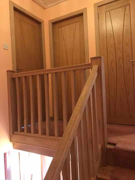 New doors, facings and stair upgrade to Oak