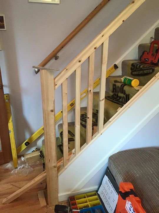 New handrail and spindles in Larbert