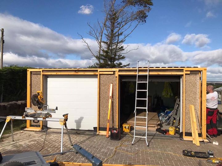 New roof and cladding to pre-fab concrete garage in Linlithgow