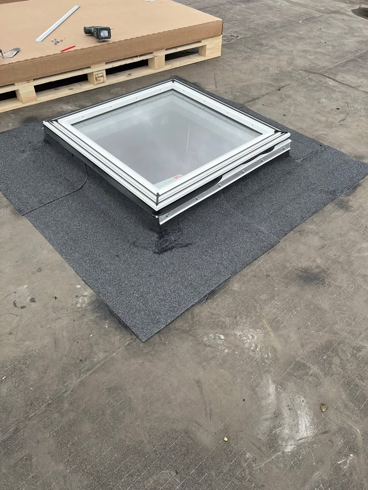 Office Refurb in Broxburn 2mx1m Velux flat roof windows