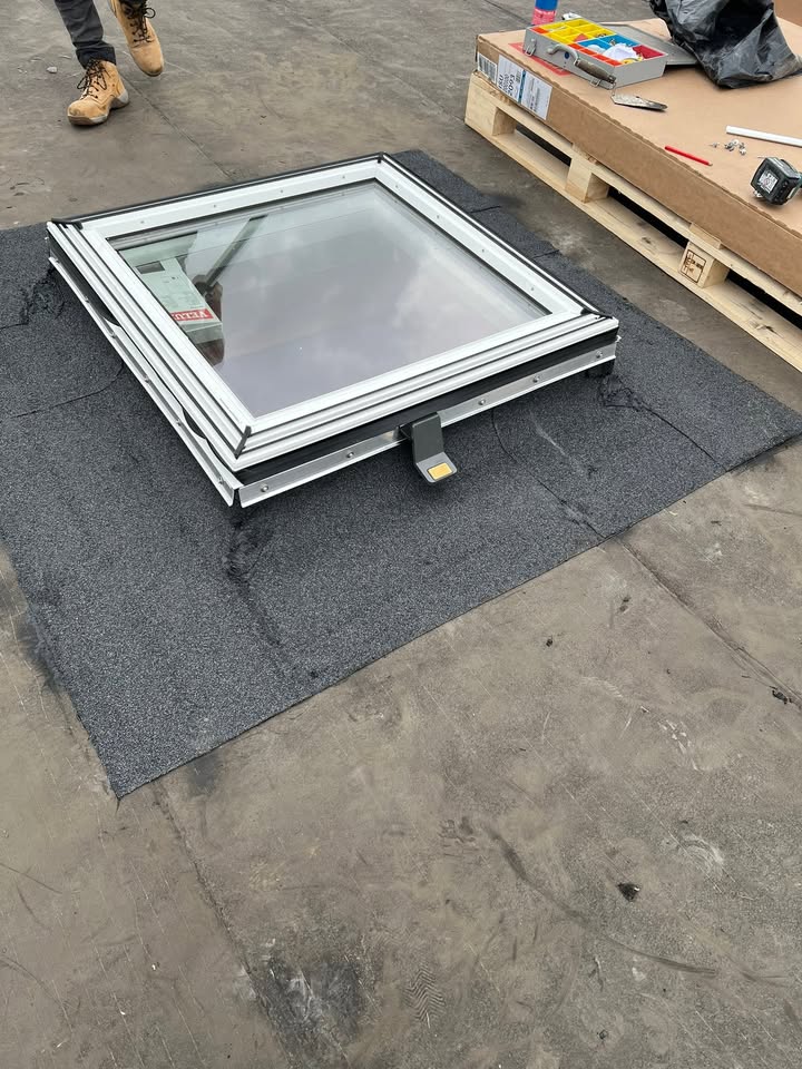 Office Refurb in Broxburn 2mx1m Velux flat roof windows