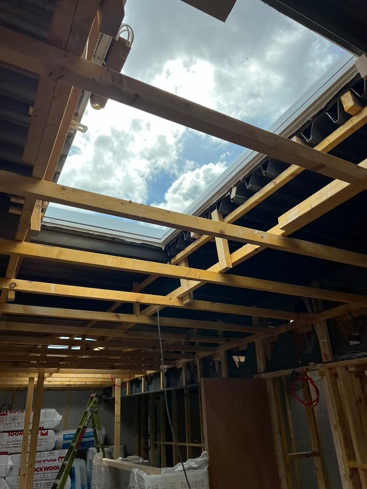 Office Refurb in Broxburn 2mx1m Velux flat roof windows