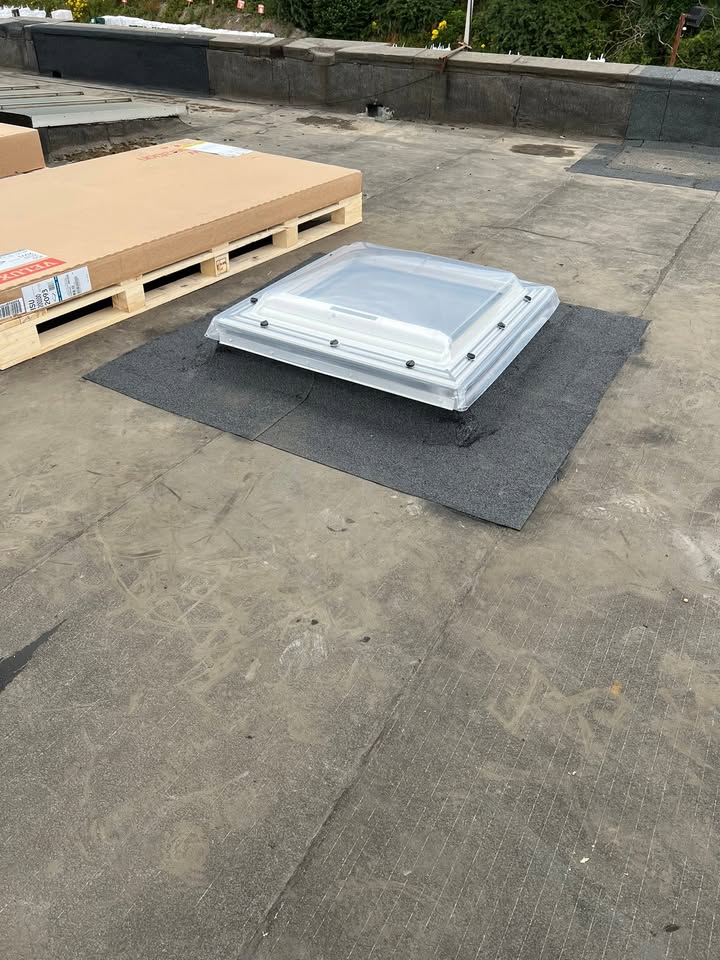 Office Refurb in Broxburn 2mx1m Velux flat roof windows