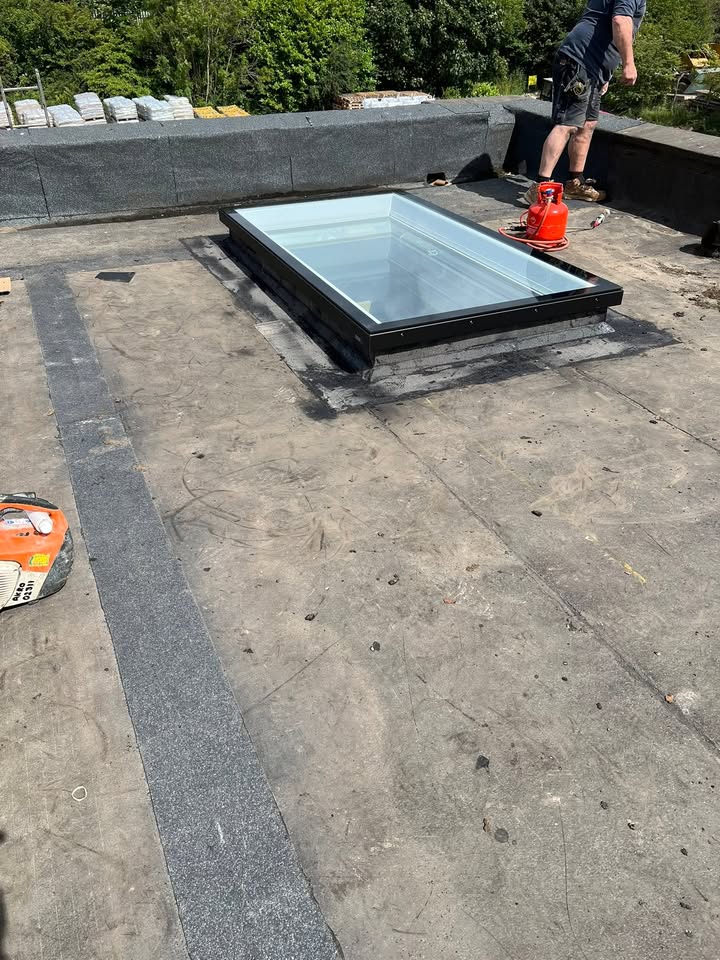 Office Refurb in Broxburn 2mx1m Velux flat roof windows