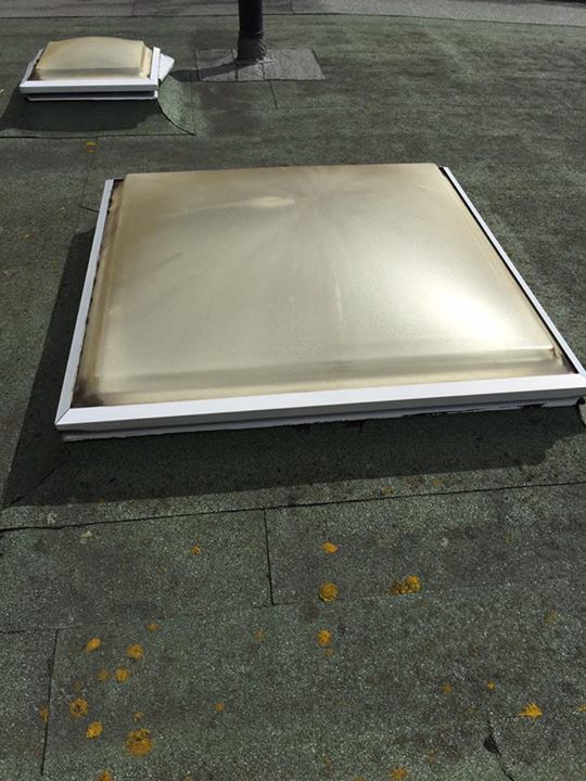 Replacement Velux Flat Roof Window and Polycarbonate dome top
