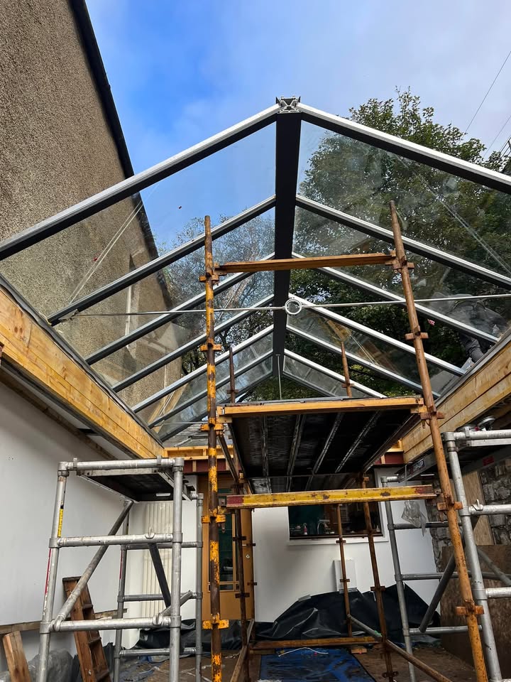 Replacing timber conservatory roof with aluminium roof and front