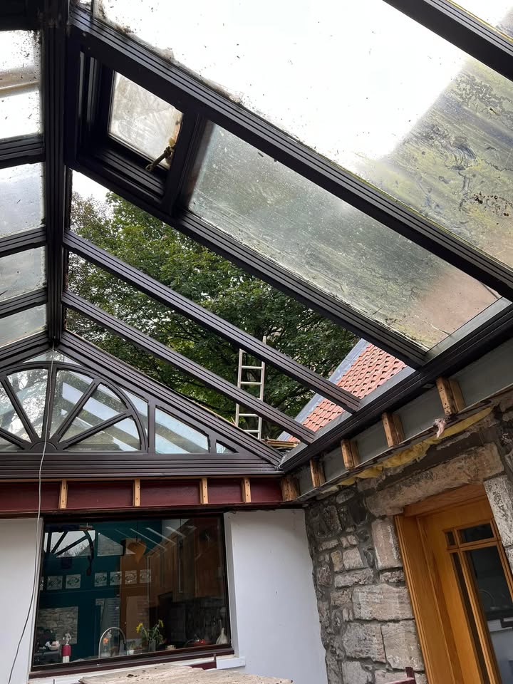 Replacing timber conservatory roof with aluminium roof and front