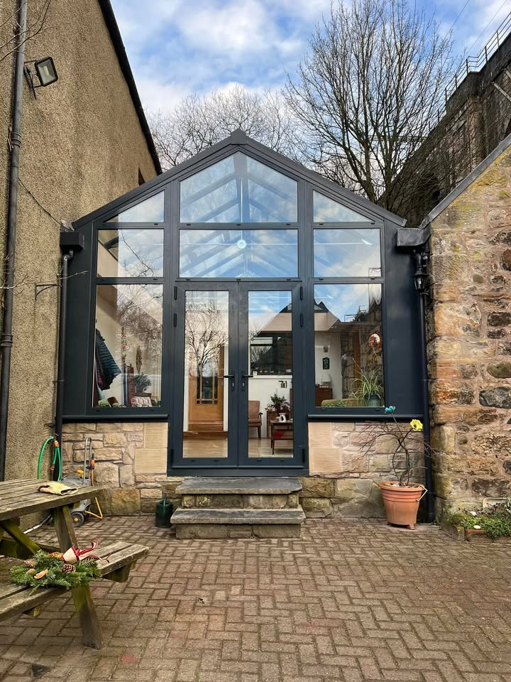 Replacing timber conservatory roof with aluminium roof and front