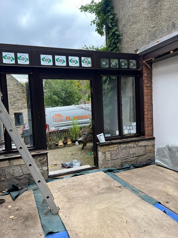 Replacing timber conservatory roof with aluminium roof and front