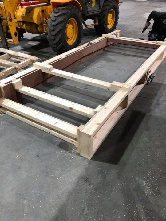 Timber formwork for Flagpole base in Inverness