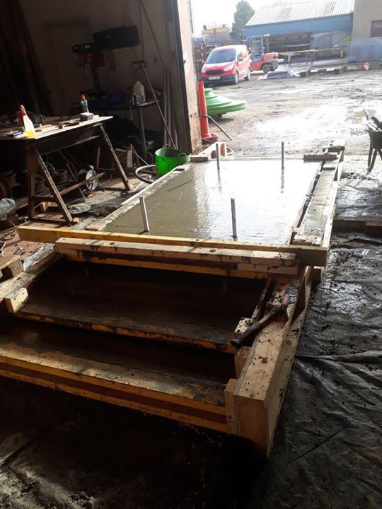 Timber formwork for Flagpole base in Inverness