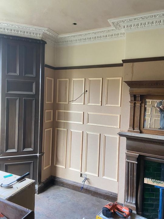 Wall panelling at Murrayfield refurb