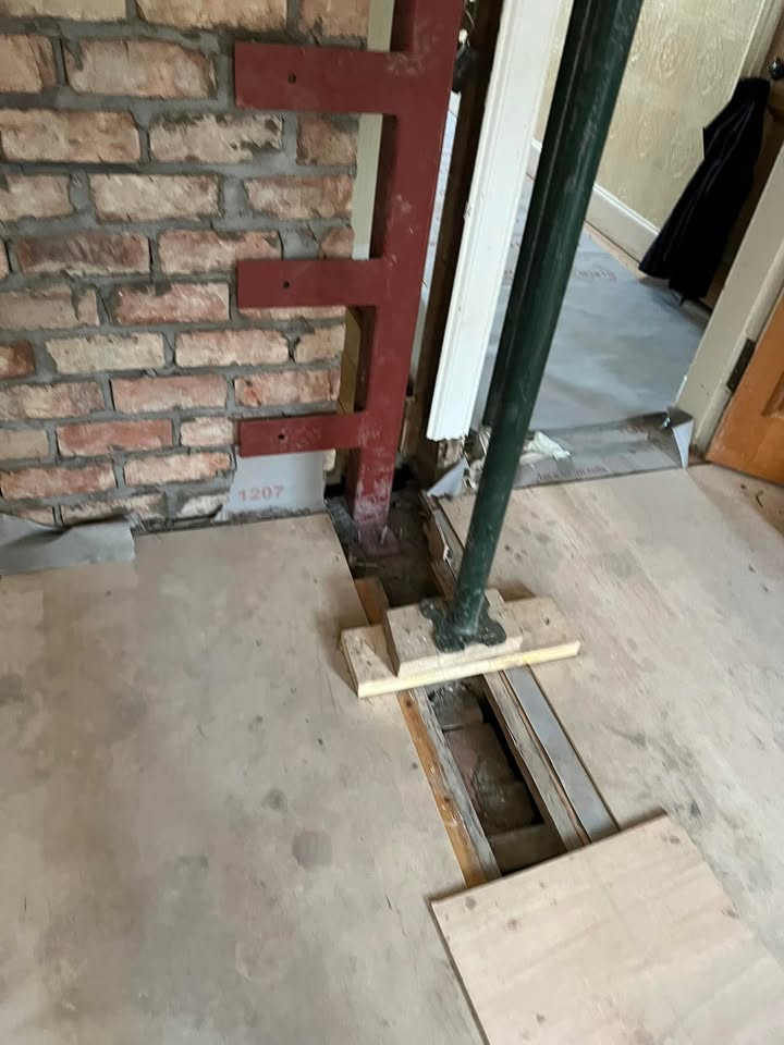 Wall removal and new structural steel installed in Portobello