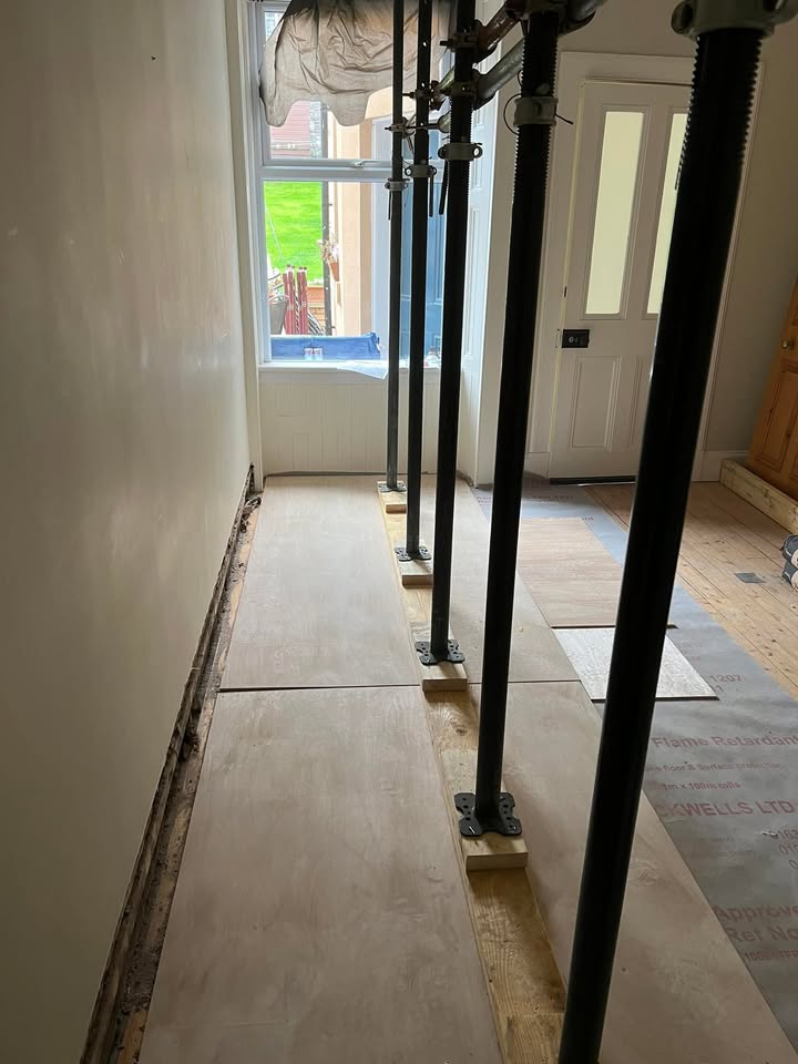 Wall removal and new structural steel installed in Portobello